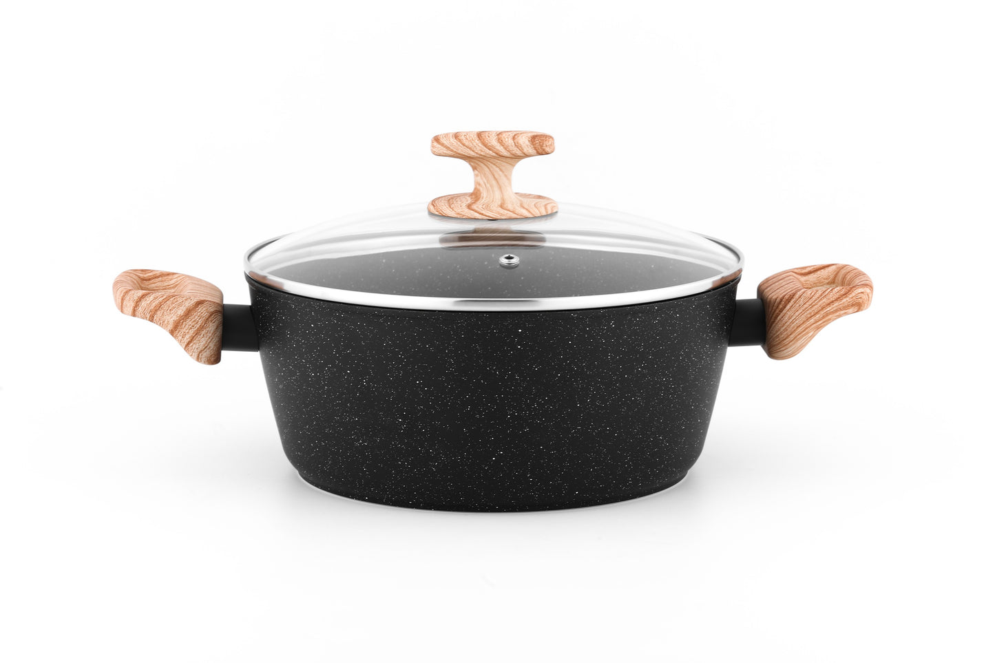 Essential Series Non Stick Granite Cookware, 4QT, 24cm Dutch oven with lid